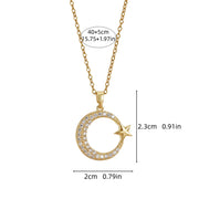 Xingyue Zircon Geometric Niche New Style Design Pendant Titanium Steel Necklace