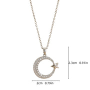 Xingyue Zircon Geometric Niche New Style Design Pendant Titanium Steel Necklace