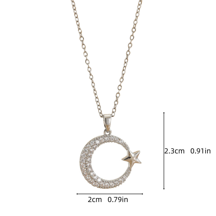 Xingyue Zircon Geometric Niche New Style Design Pendant Titanium Steel Necklace